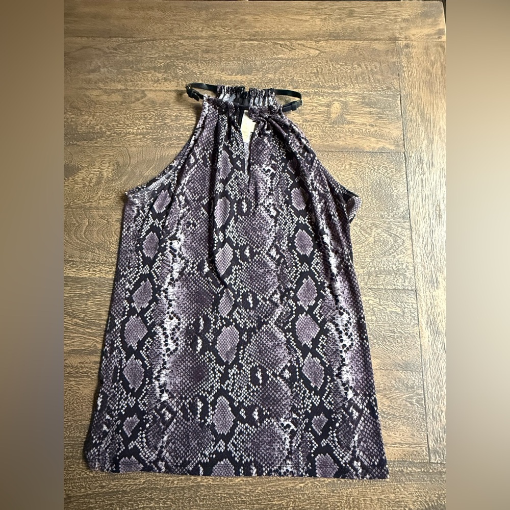 Michael Kors small sexy halter top with leather straps.